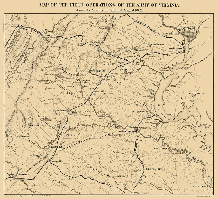 Picture of FIELD OF OPERATIONS VIRGINIA - POPE 1866