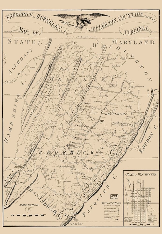 Picture of FREDERICK COUNTY VIRGINIA - JAMES 1809