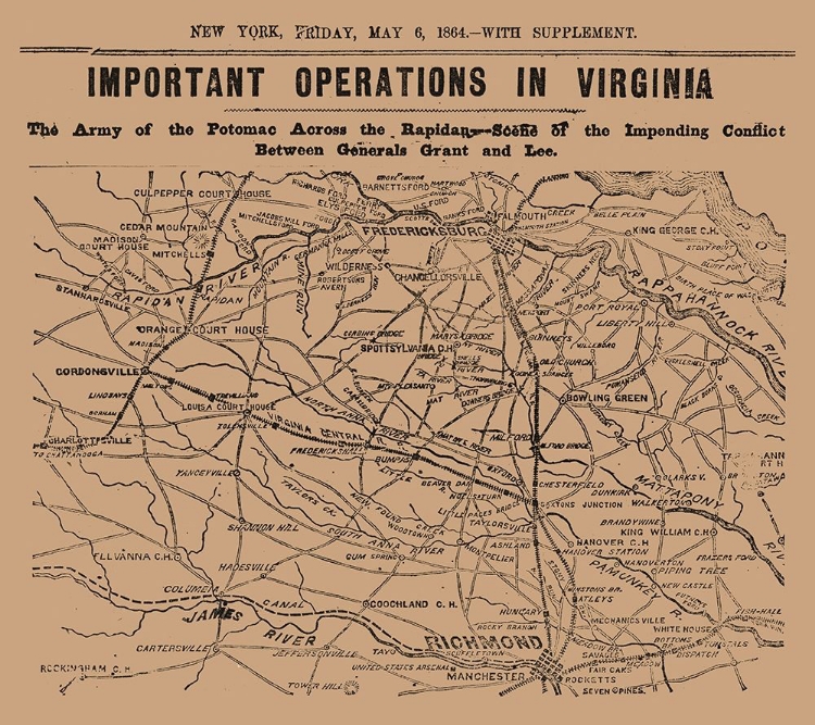 Picture of IMPORTANT OPERATIONS VIRGINIA - 1864