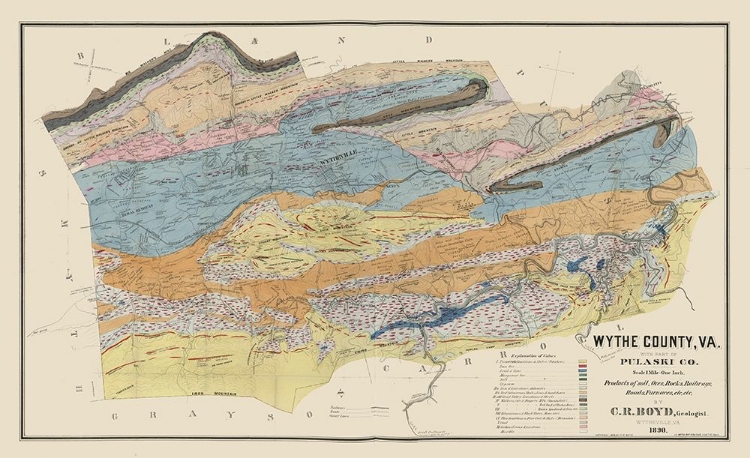 Picture of PULASKI COUNTY VIRGINIA - BOYD 1890