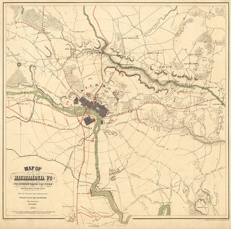 Picture of RICHMOND VIRGINIA - SHELL 1864