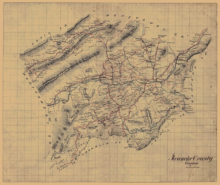 Picture of ROANOKE COUNTY VIRGINIA - 1860