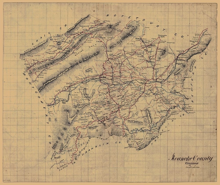 Picture of ROANOKE COUNTY VIRGINIA - 1860