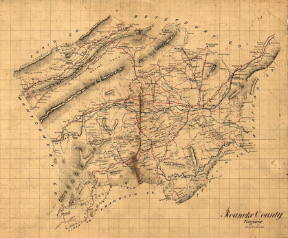 Picture of ROANOKE COUNTY VIRGINIA 1860