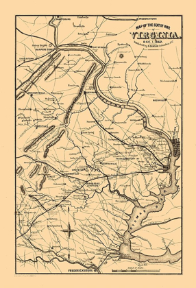 Picture of SEAT OF WAR VIRGINIA - DUNCAN 1862