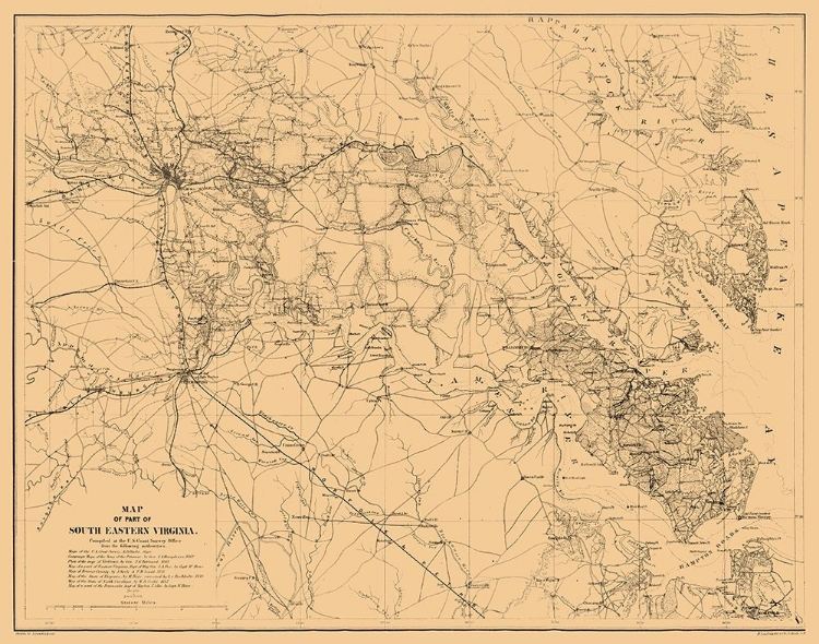 Picture of SOUTH EASTERN VIRGINIA - COOKE 1862