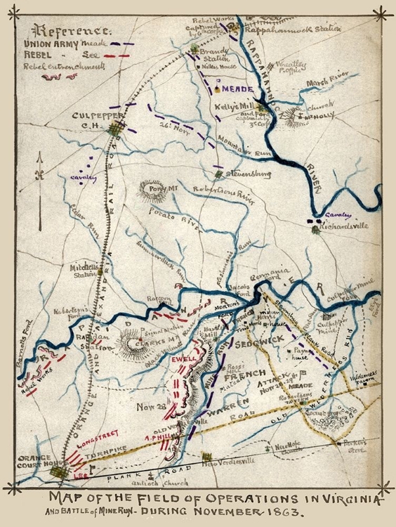 Picture of STATE OF OPERATIONS VIRGINIA - 1863