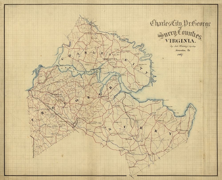 Picture of SURRY COUNTY VIRGINIA - HOTCHKIFS 1867