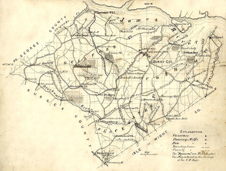 Picture of SURRY COUNTY VIRGINIA - 1871