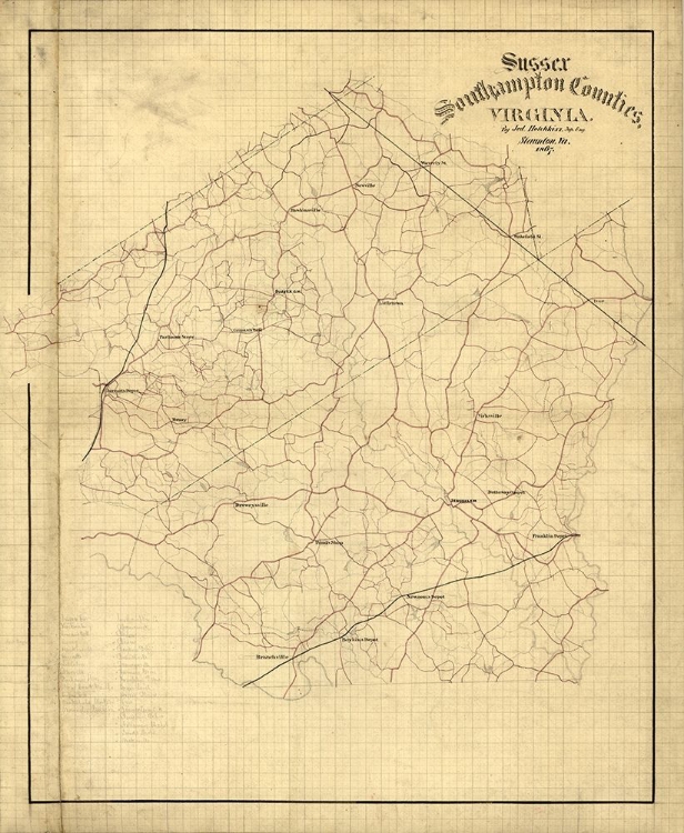Picture of SUSSEX COUNTY VIRGINIA - HOTCHKISS 1867