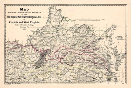 Picture of VIRGINIA WEST VIRGINIA - HOTCHKISS 1888