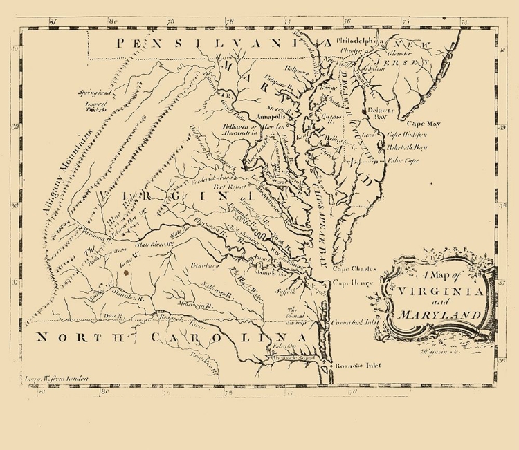 Picture of VIRGINIA MARYLAND - GAVIN 1767