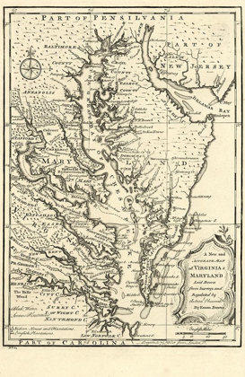 Picture of VIRGINIA MARYLAND - BOWEN 1752