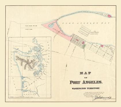 Picture of PORT ANGELES WASHINGTON - EDMUNDS 1864 