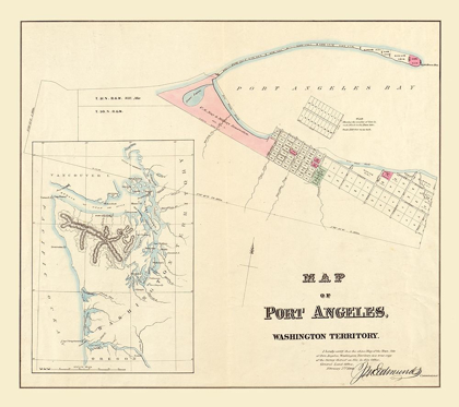 Picture of PORT ANGELES WASHINGTON - EDMUNDS 1864 