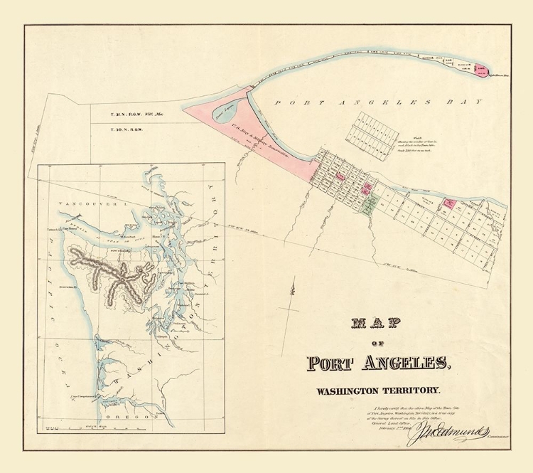 Picture of PORT ANGELES WASHINGTON - EDMUNDS 1864 