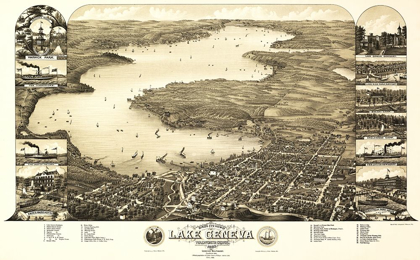 Picture of LAKE GENEVA WISCONSIN - POOLE 1882 
