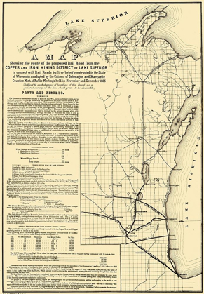 Picture of MICHIGAN WISCONSIN - ENDICOTT 1855 