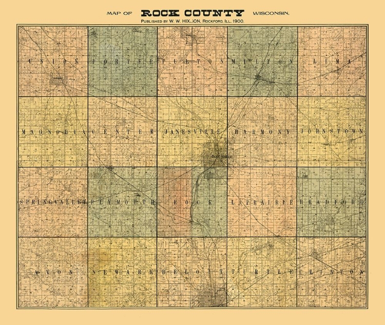 Picture of ROCK COUNTY WISCONSIN - HIXON 1900 