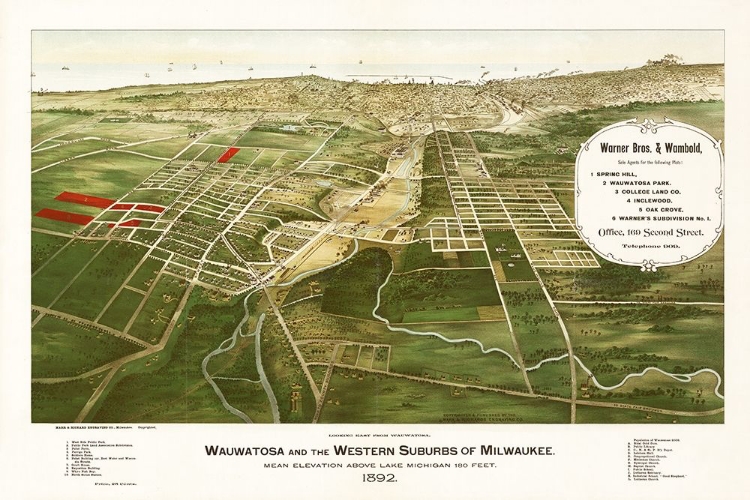 Picture of WAUWATOSA WISCONSIN - MARR 1892 