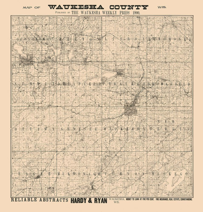 Picture of WAUKESHA COUNTY WISCONSIN - HARDY 1900 