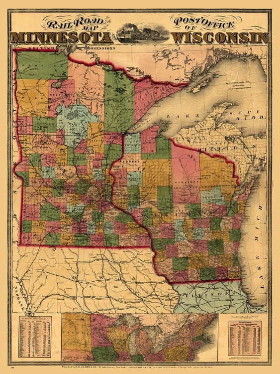 Picture of MINNESOTA WISCONSIN - LLOYD 1871 