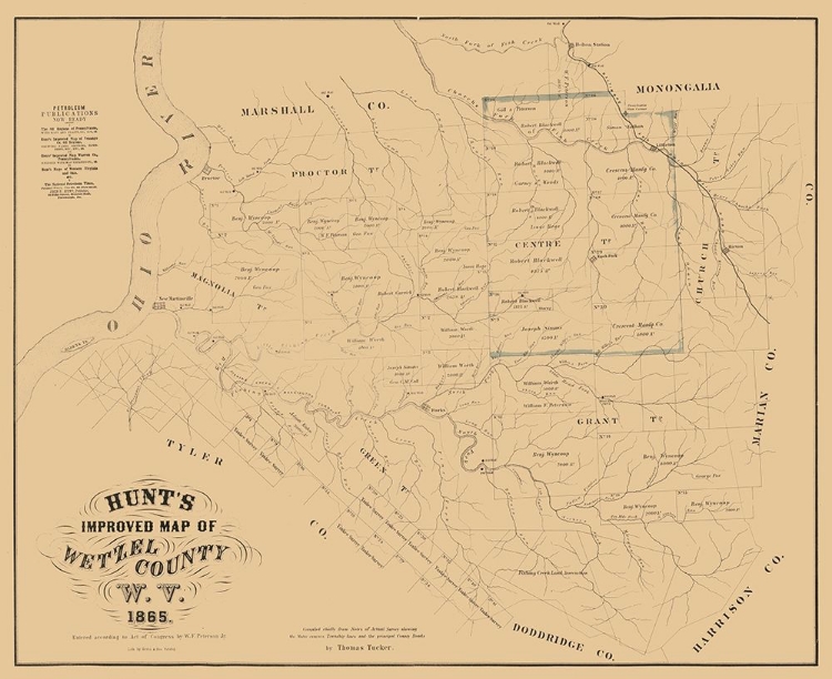 Picture of WETZEL COUNTY WEST VIRGINIA - PETERSON 1865 