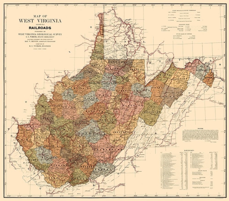 Picture of WEST VIRGINIA RAILROADS - WHITE 1917 