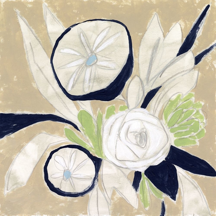 Picture of NAVY BOUQUET SKETCH I