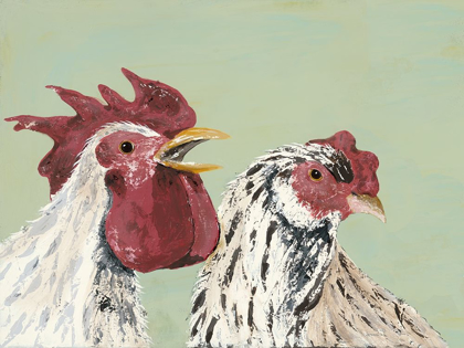 Picture of FOUR ROOSTERS WHITE CHICKENS