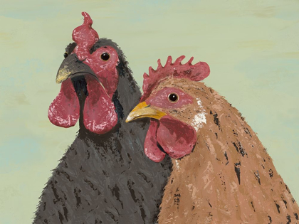 Picture of FOUR ROOSTERS BROWN CHICKENS