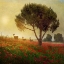 Picture of TREES POPPIES DEER II