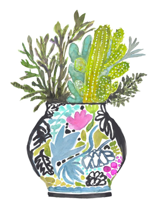 Picture of PAINTED VASE OF FLOWERS IV