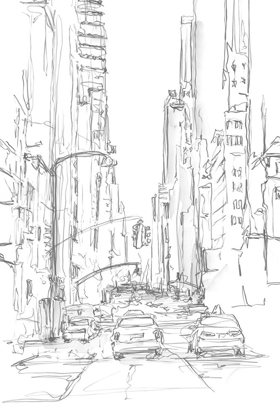 Picture of PENCIL CITYSCAPE STUDY IV