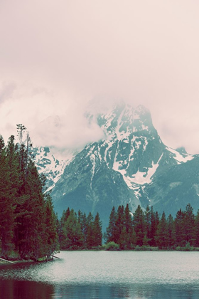 Picture of VINTAGE MOUNTAIN LAKE PINK SKY