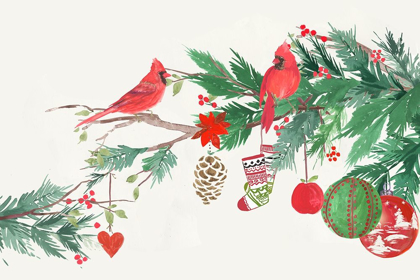 Picture of CHRISTMAS BIRDS I 