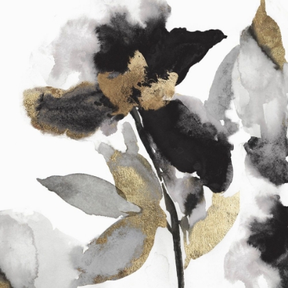 Picture of BLACK PETALS GOLD LEAVES II