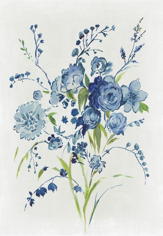 Picture of BLUE FLORALS I 