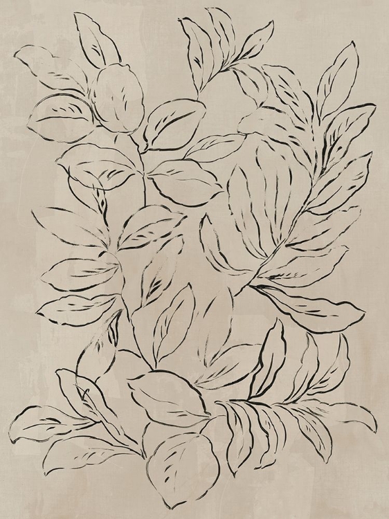 Picture of OUTLINED LEAVES II