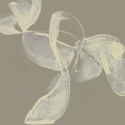 Picture of WHITE RIBBON ON BEIGE I