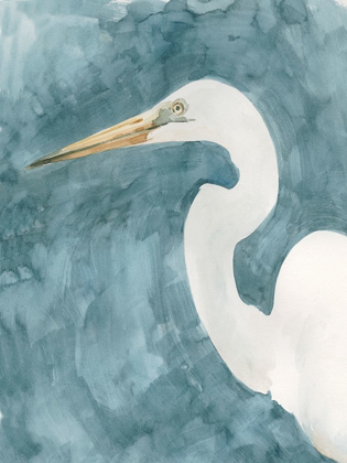 Picture of WATERCOLOR HERON PORTRAIT I