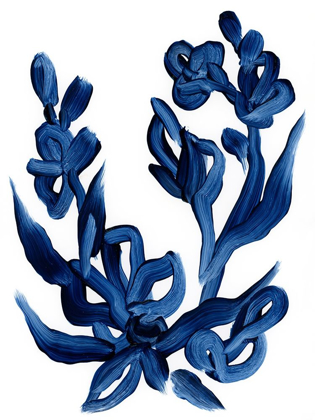Picture of INDIGO BRUSH BLOOMS I
