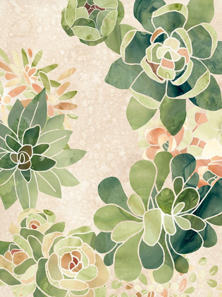 Picture of STAINED GLASS SUCCULENTS II