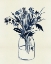 Picture of INDIGO FLORAL VASE II