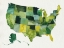 Picture of USA IN WATERCOLOR I