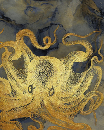 Picture of OCTOPUS INK GOLD AND BLUE II