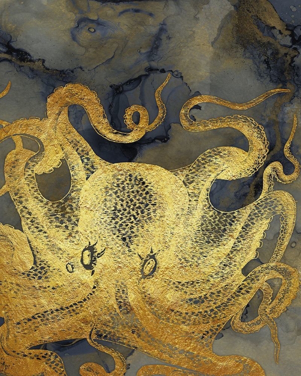 Picture of OCTOPUS INK GOLD AND BLUE II