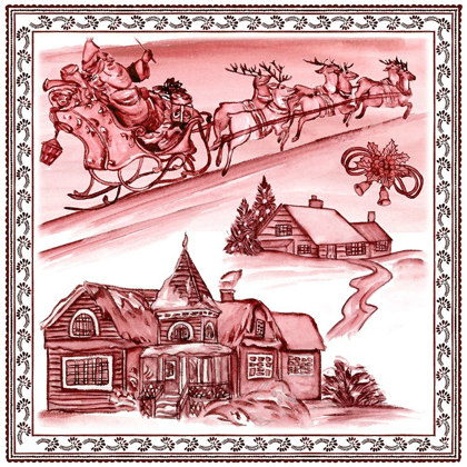 Picture of CHRISTMAS WONDERLAND TOILE I