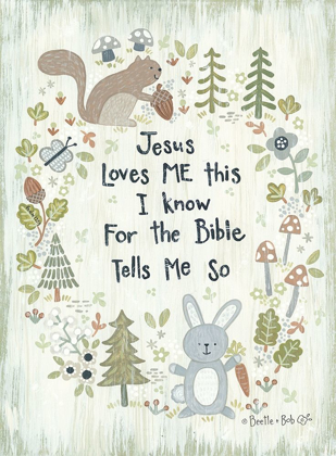Picture of JESUS LOVES ME - WOODLAND