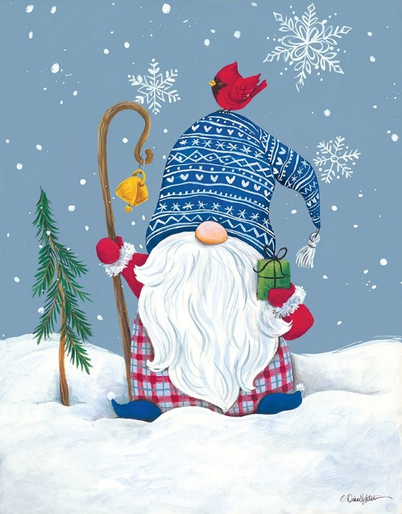 Picture of SNOWY GNOME WITH PRESENT